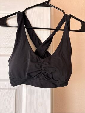 aerie Black Cross-Back Sports Bralette